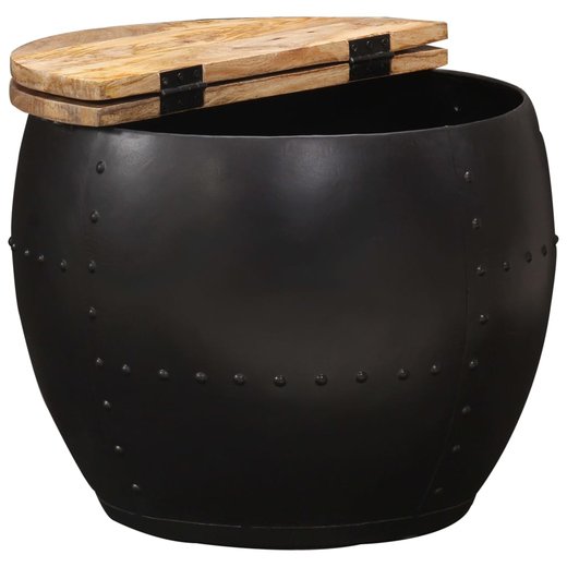 Couchtisch Rund 5343 cm Massivholz Mango