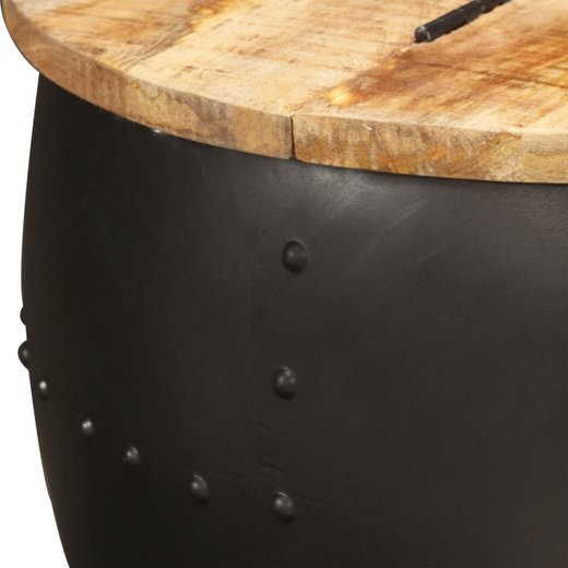 Couchtisch Rund 5343 cm Massivholz Mango