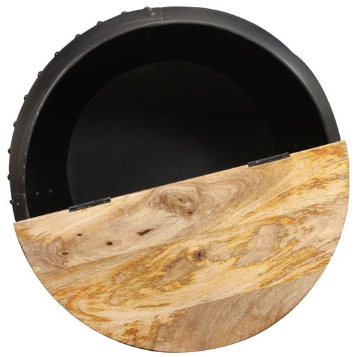 Couchtisch Rund 5343 cm Massivholz Mango