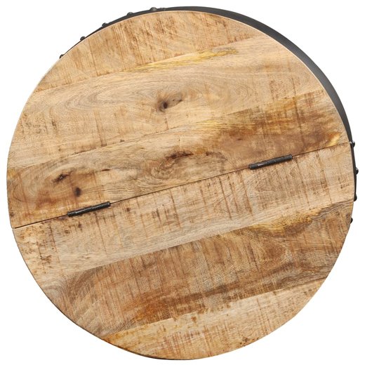 Couchtisch Rund 5343 cm Massivholz Mango