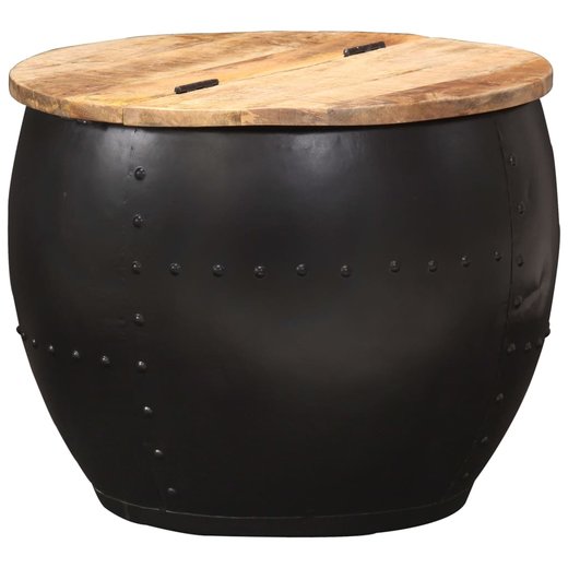 Couchtisch Rund 5343 cm Massivholz Mango