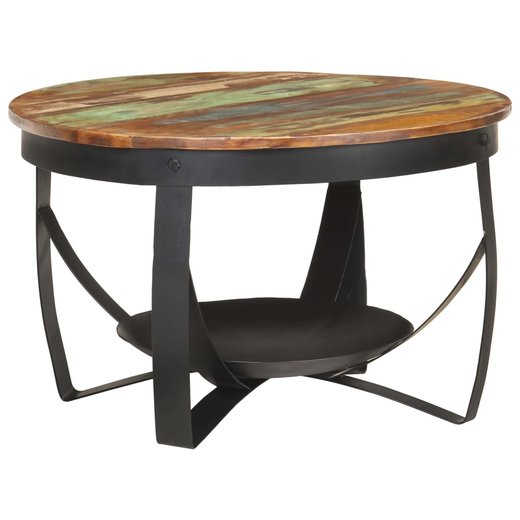 Couchtisch 68x43 cm Recyceltes Massivholz