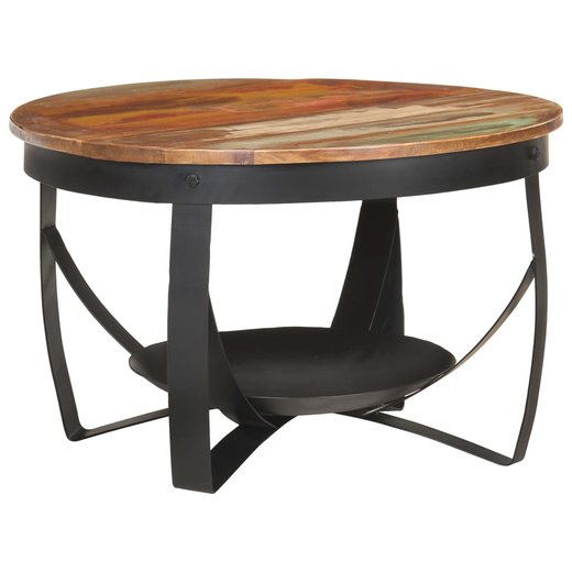 Couchtisch 68x43 cm Recyceltes Massivholz