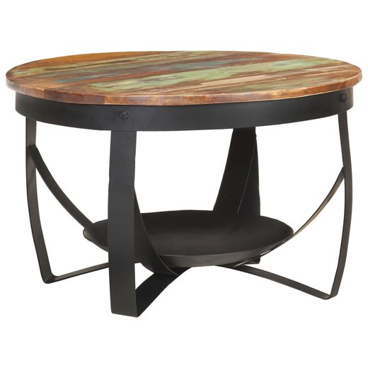 Couchtisch 68x43 cm Recyceltes Massivholz