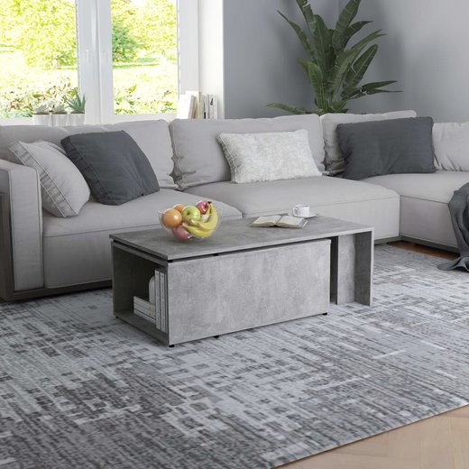 Couchtisch Betongrau 150 x 50 x 35 cm Spanplatte