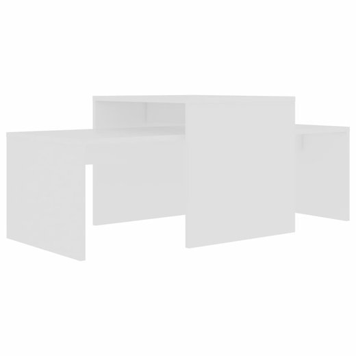Couchtisch-Set Wei 100 x 48 x 40 cm Spanplatte