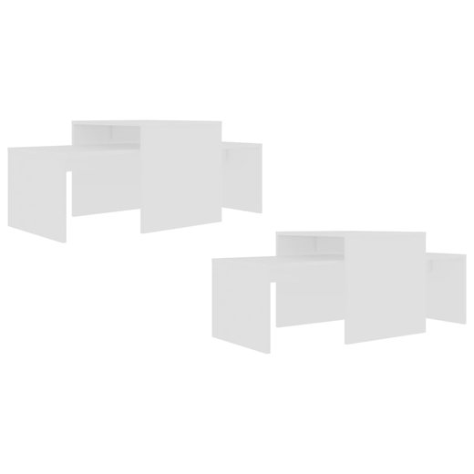 Couchtisch-Set Wei 100 x 48 x 40 cm Spanplatte
