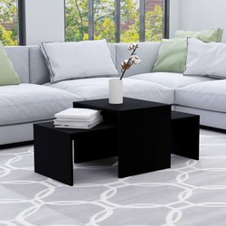 Couchtisch-Set Schwarz 100 x 48 x 40 cm Spanplatte