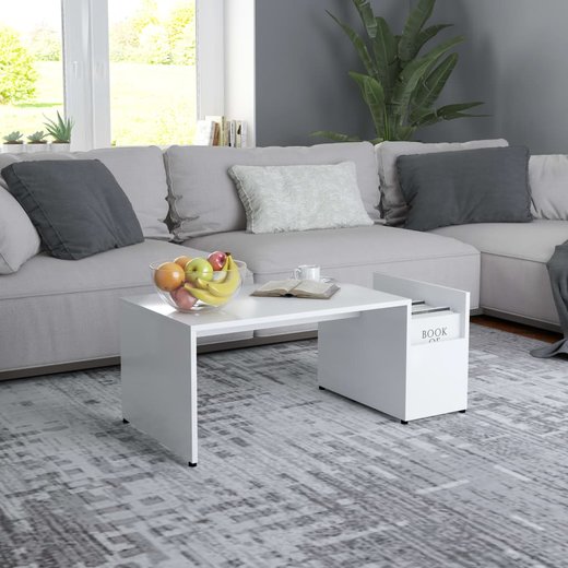 Couchtisch Wei 90x45x35 cm Spanplatte