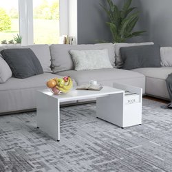 Couchtisch Wei 90x45x35 cm Spanplatte