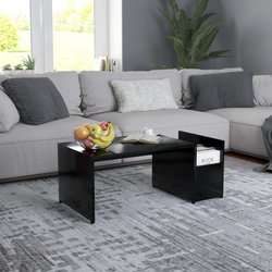 Couchtisch Schwarz 90x45x35 cm Spanplatte
